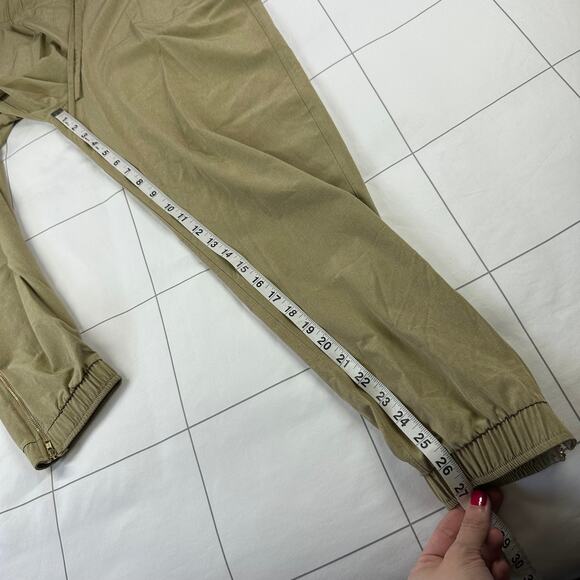 Albion Pants Womens Large Khaki Heather Tan Jetsetter Jogger Ankle Zip Sporty - Picture 10 of 12